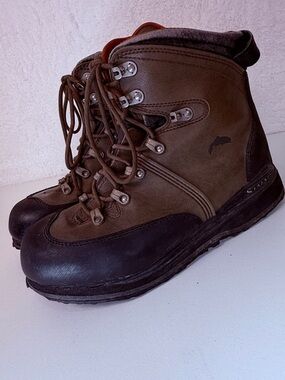 Simms Freestone Wading Boots Mens 9 Vibram Sole Fly Fishing